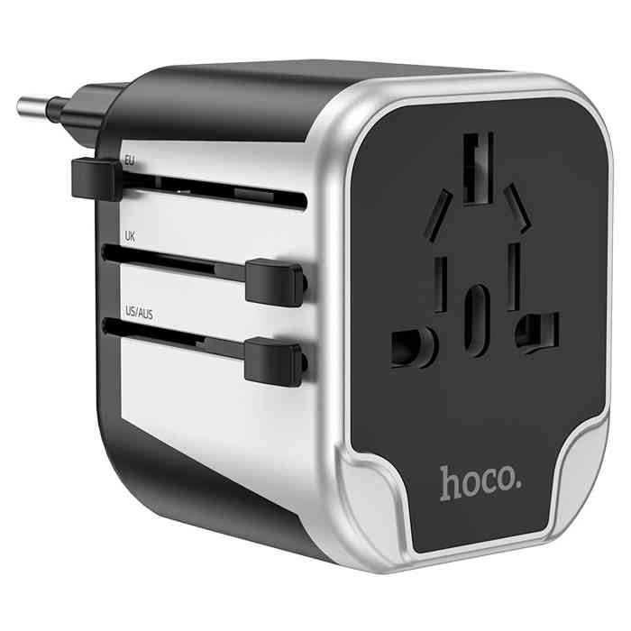 Hoco AC5 2USB+1Socket Universal Conversion Charger